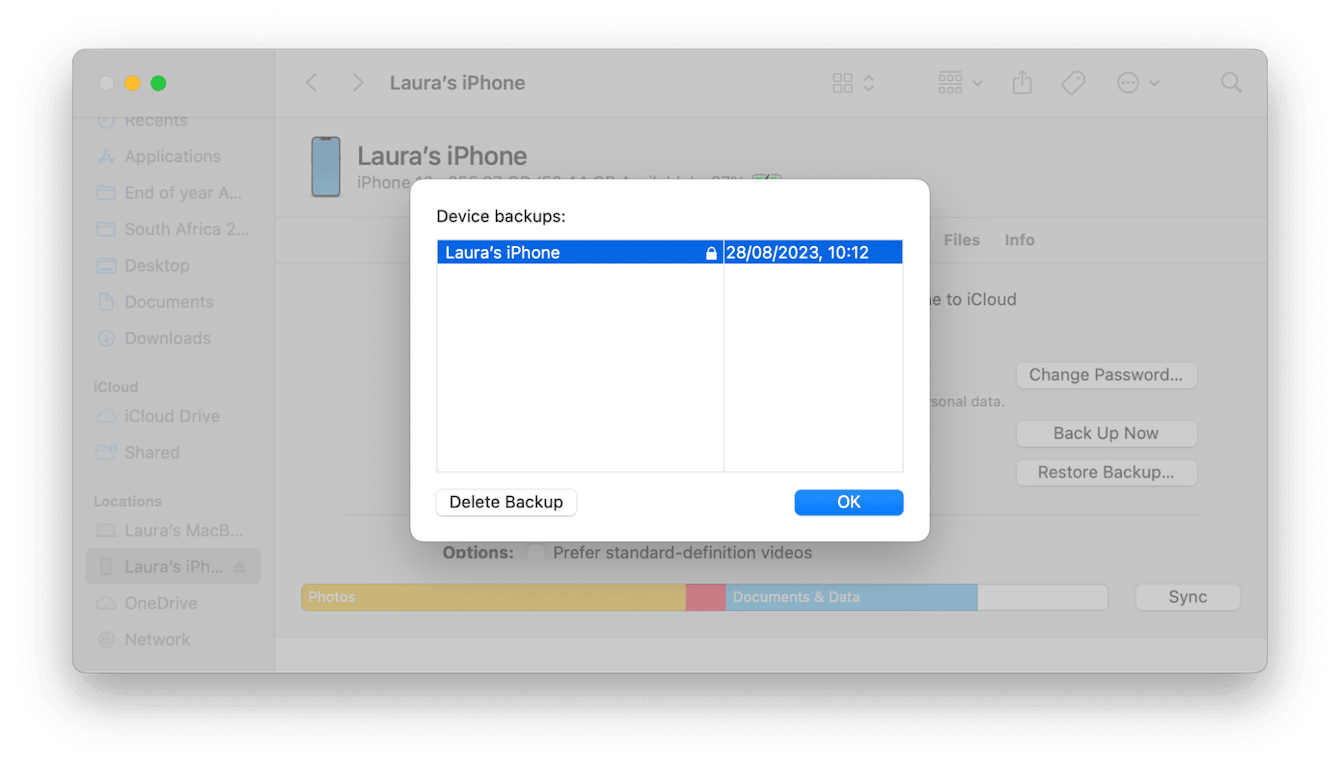 How to find iPhone backup on Mac?